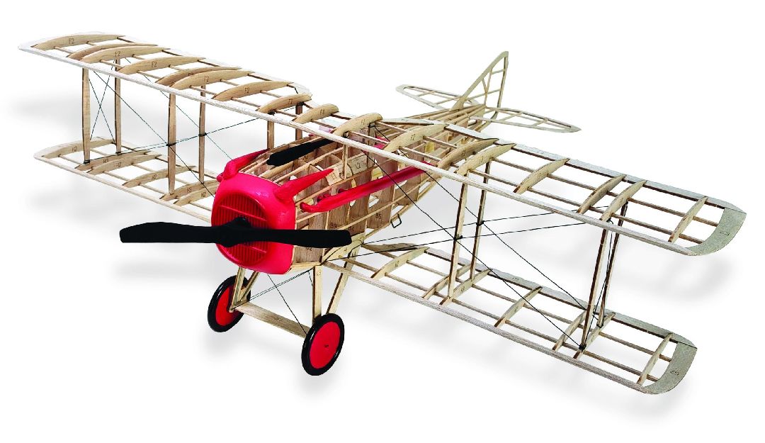 GUI102 Guillow's 100 Series Spad VII 1/17 Balsa Wood Model Kit (1)