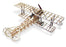 GUI103 Guillow's 100 Series Fokker D.VII 1/19 Balsa Wood Model Kit (1)