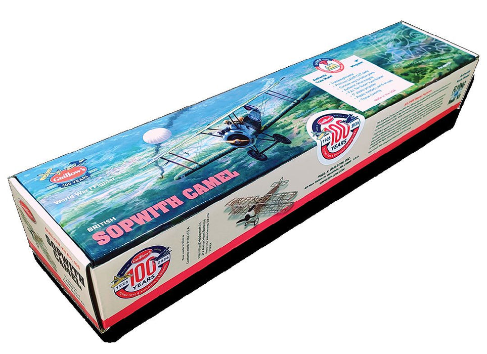 GUI105 Guillow's 100 Series Sopwith Camel 1/19 Balsa Wood Model Kit (1)