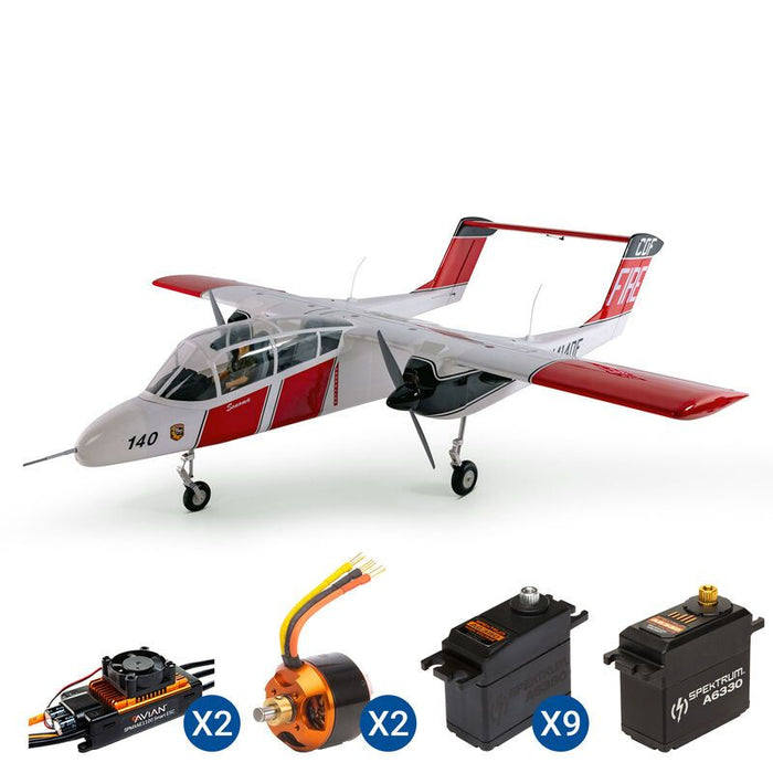 HAN5055CEPS Hangar 9 OV-10 Bronco 20cc ARF with Landing Gear Set, Spektrum Motors, ESCs and Servos Combo