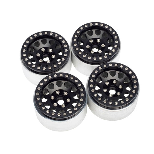 HDTCW03014A Hobby Details 1.9" AL Triangle-Round Beadlock Wheels - Black (4)
