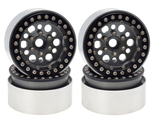 HDTCW03015C Hobby Details 1.9" AL Big-Small Round Beadlock Wheels - Grey (4)