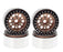 HDTCW03015D Hobby Details 1.9" AL Big-Small Round Beadlock Wheels- Coffee(4)