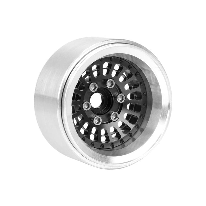 HDTCW03019C Hobby Details 1.9", 10mm offset, Alum Beadlock Whl Rim-Black(4)