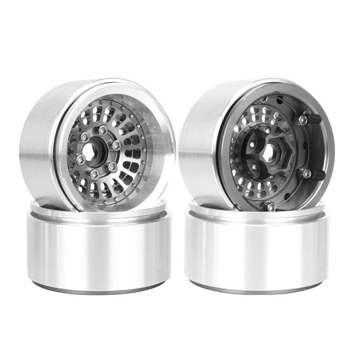 HDTCW03019D Hobby Details 1.9", 10mm offset, Alum Beadlock Rim-Titanium(4)