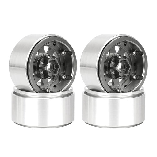 HDTCW03020D Hobby Details 1.9", 10mm offset, Alum Beadlock Rim-Titanium(4)