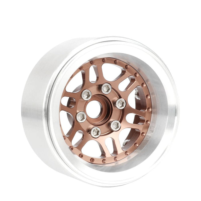 HDTCW03021B Hobby Details 1.9", 10mm offset, Alum Beadlock Rim-Copper(4)
