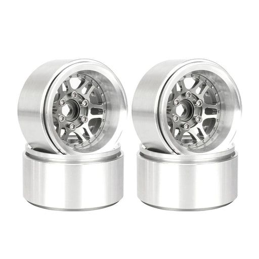 HDTCW03021D Hobby Details 1.9", 10mm offset, Alum Beadlock Rim-Titanium(4)