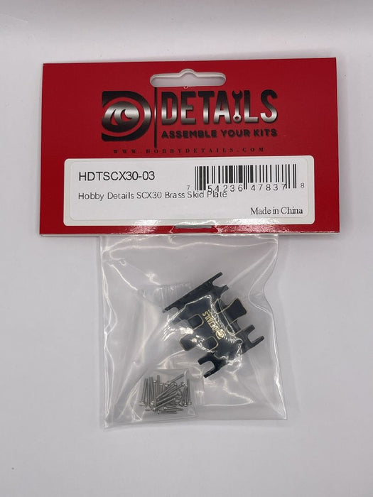 HDTSCX30-03 Hobby Details SCX30 Brass Skid Plate