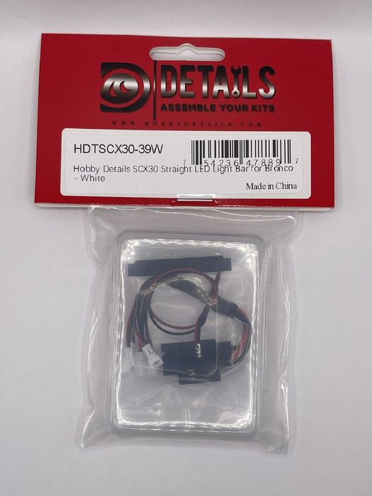 HDTSCX30-39W Hobby Details SCX30 Straight LED Light Bar for Bronco - White