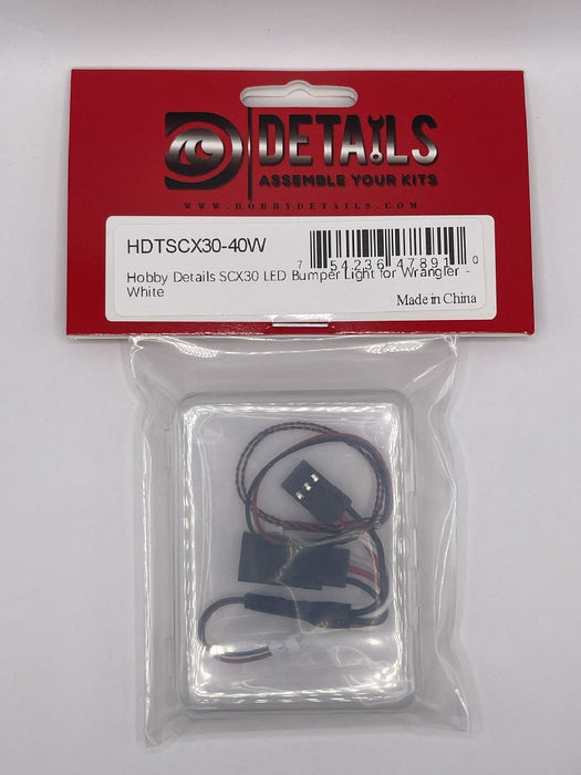 HDTSCX30-40W Hobby Details SCX30 LED Bumper Light for Wrangler - White