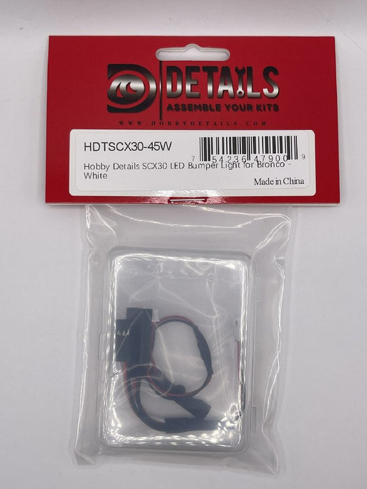 HDTSCX30-45W Hobby Details SCX30 LED Bumper Light for Bronco - White