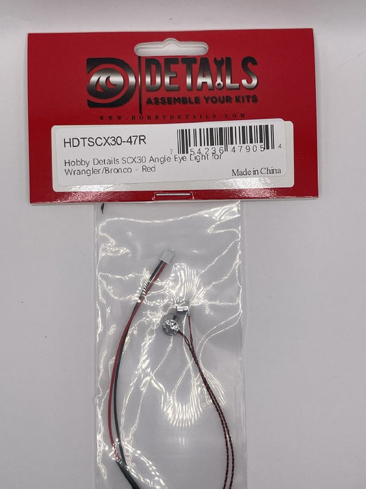 HDTSCX30-47R Hobby Details SCX30 Angle Eye Light for Wrangler/Bronco - Red