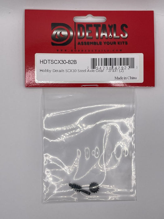 HDTSCX30-82B Hobby Details SCX30 Steel Axle Gear - 2/13T (2)
