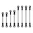 HDTTRX4M053 Hobby Details 1/18 TRX-4M Stainless Steel Straight Rods (8)