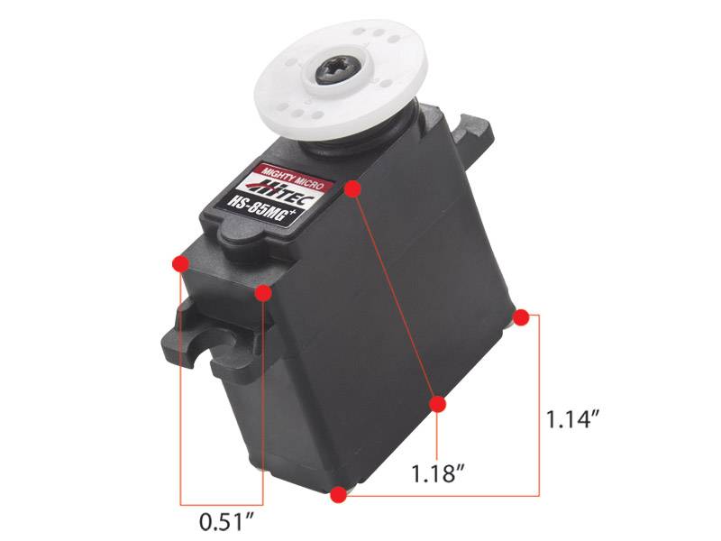 HIT32085S Hitec HS-85MG Premium Metal Gear Micro, Top BB (49 oz/in | 0.14