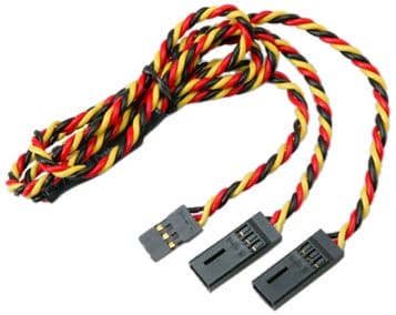 HIT54704S Hitec Twisted Heavy Duty "Y" Extension (wire long)