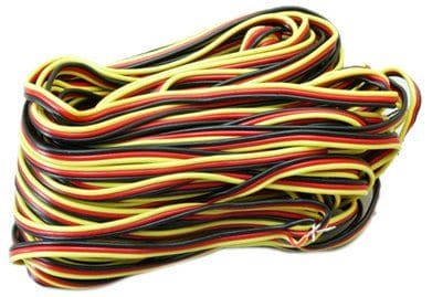 HIT57417 Hitec 50 ft., 3 Color Servo Wire, 22 Gauge, 30 Strand
