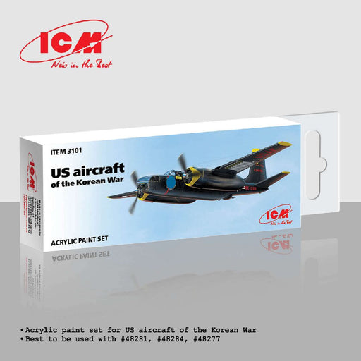 ICM3101 ICM Acrylic Paint Set For US Aircraft Of The Korean War
