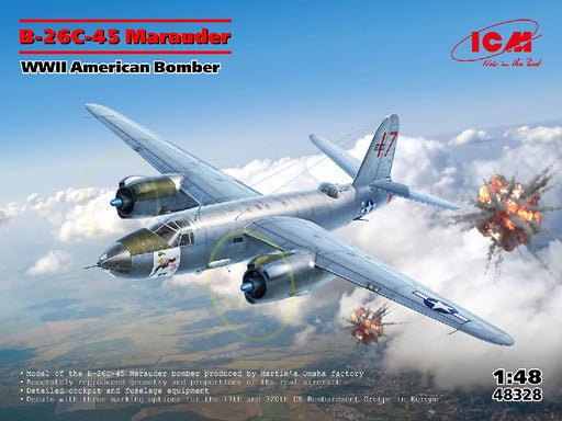 ICM48328 ICM 1/48 B-26C-45 Marauder, WWII American Bomber