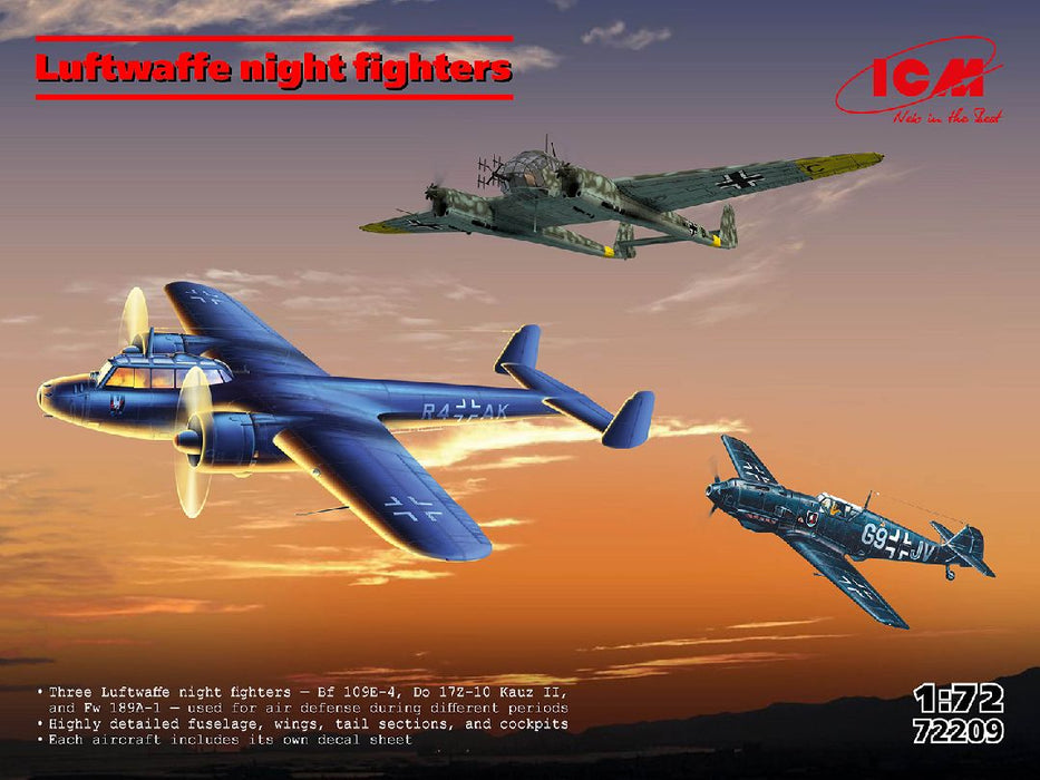 ICM72209 ICM 1/72 Luftwaffe Night Fighters (x3)