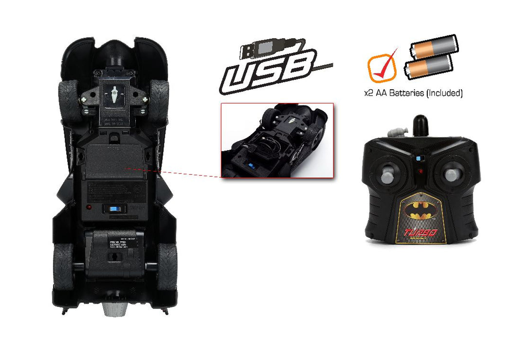 JAD30331 Jada 1/16 HWR R/C - 1989 Batmobile