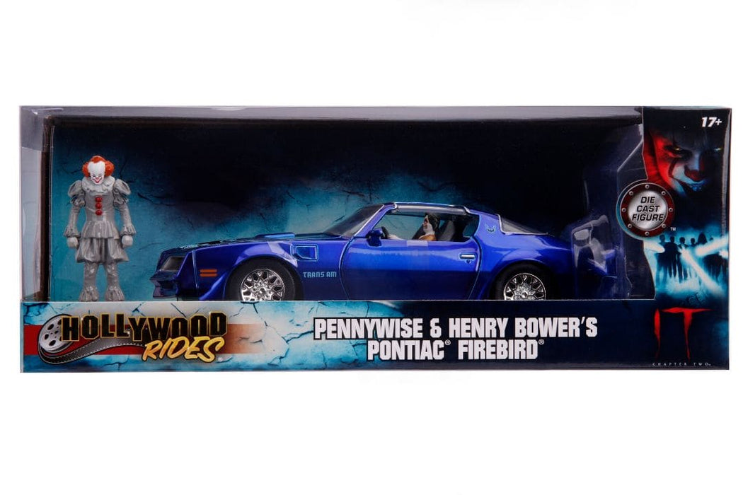 JAD31118 Jada 1/24 "Hollywood Rides" IT Chapter 2 - 1977 Pontiac Firebird with Pennywise