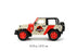 JAD32132 Jada 1/16 HWR R/C - Jurassic World Jeep Wrangler