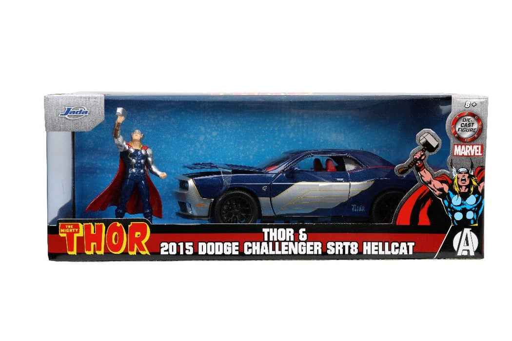JAD32186 Jada 1/24 "Hollywood Rides" Marvel 2015 Dodge Challenger SRT8 Hellcat with THOR