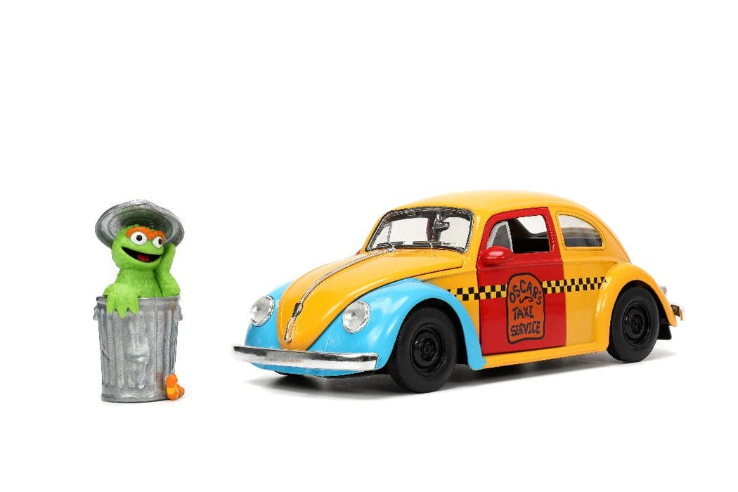 JAD32801 Jada 1/24 "Hollywood Rides" Sesame Street 1959 VW Beetle with Oscar