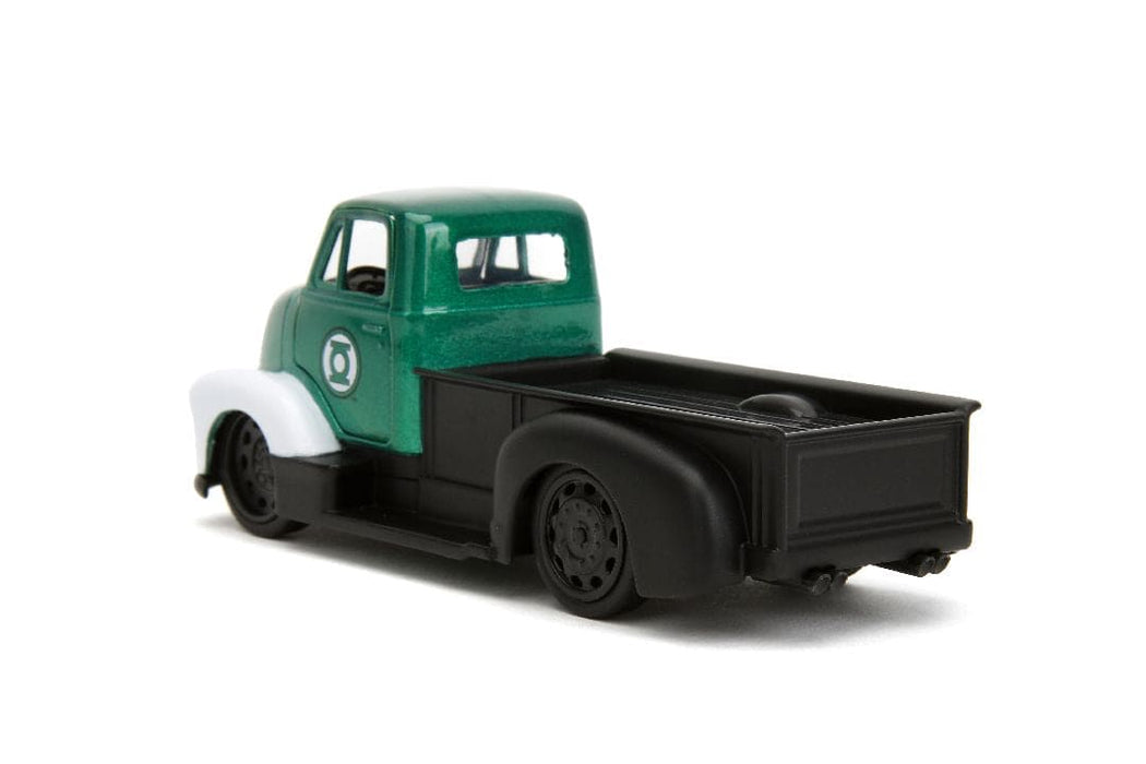 JAD33093 Jada 1/32 "Hollywood Rides" DC Comics 1952 Chevy COE Pickup w/Green Lantern