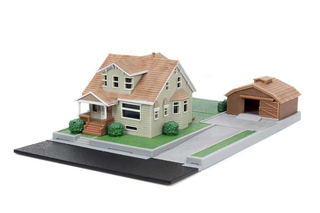 JAD33668 Jada Nano "Hollywood Rides" Diorama Dom's House Charger & Supra