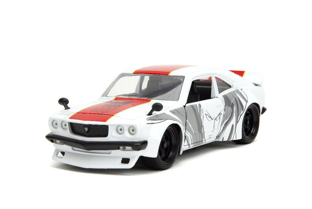 JAD33688 Jada 1/24 "Hollywood Rides" Viz Media - 1974 Mazda RX-3 with One Punch Man