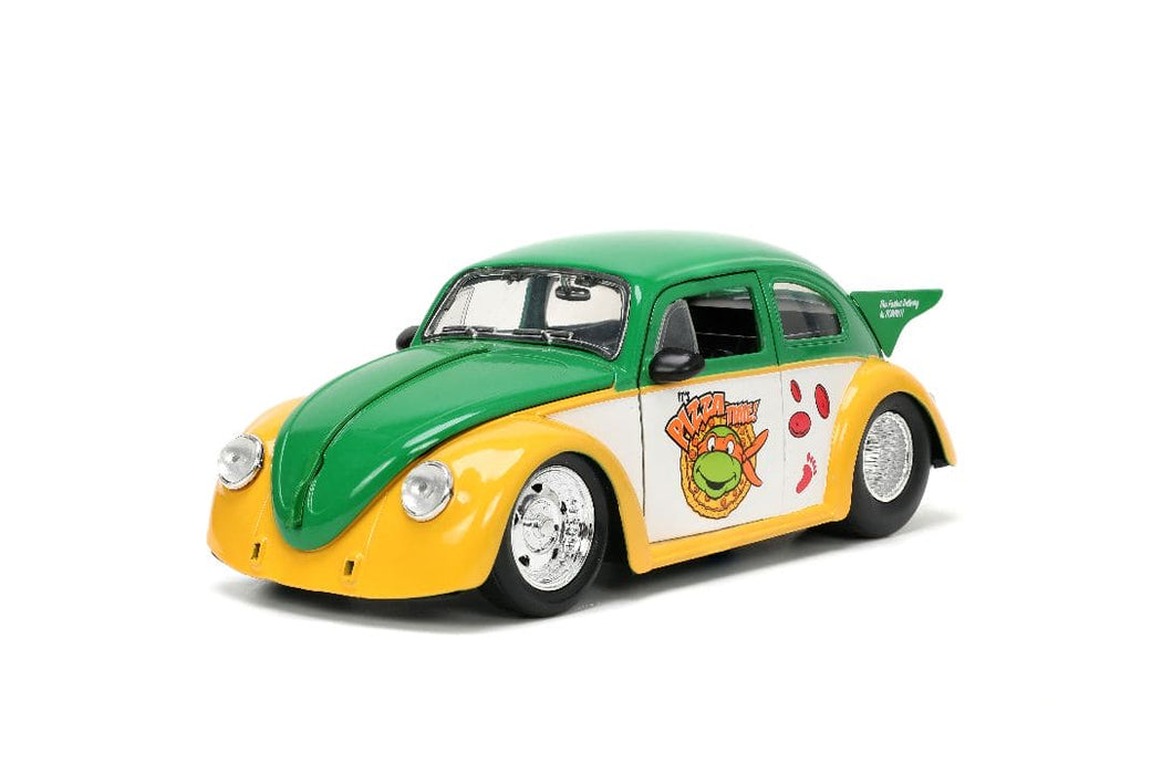 JAD33741 Jada 1/24 "Hollywood Rides" Teenage Mutant Ninja Turtles - 1959 VW Beetle with Michelangelo