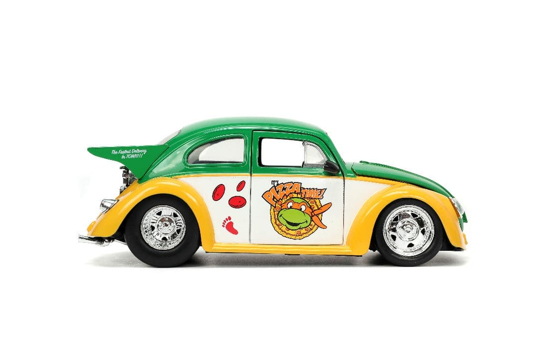 JAD33741 Jada 1/24 "Hollywood Rides" Teenage Mutant Ninja Turtles - 1959 VW Beetle with Michelangelo