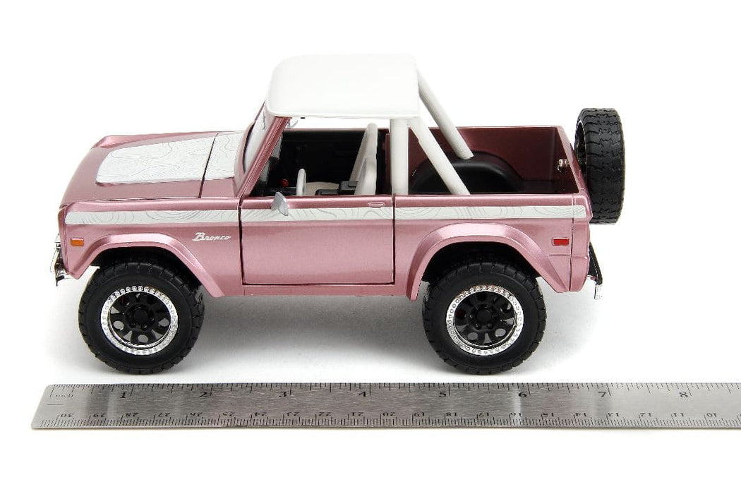 JAD34896 Jada 1/24 "Pink Slips" 1973 Ford Bronco - Metallic Pink