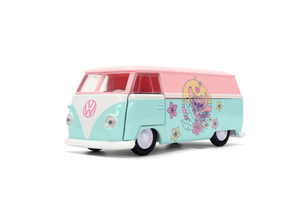 JAD36358 Jada 1/32 "Hollywood Rides" - STITCH - 1961 VW Bus (ANGEL THEME)