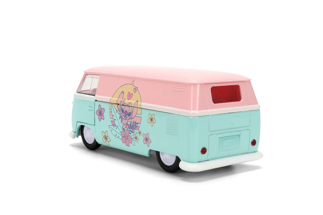 JAD36358 Jada 1/32 "Hollywood Rides" - STITCH - 1961 VW Bus (ANGEL THEME)