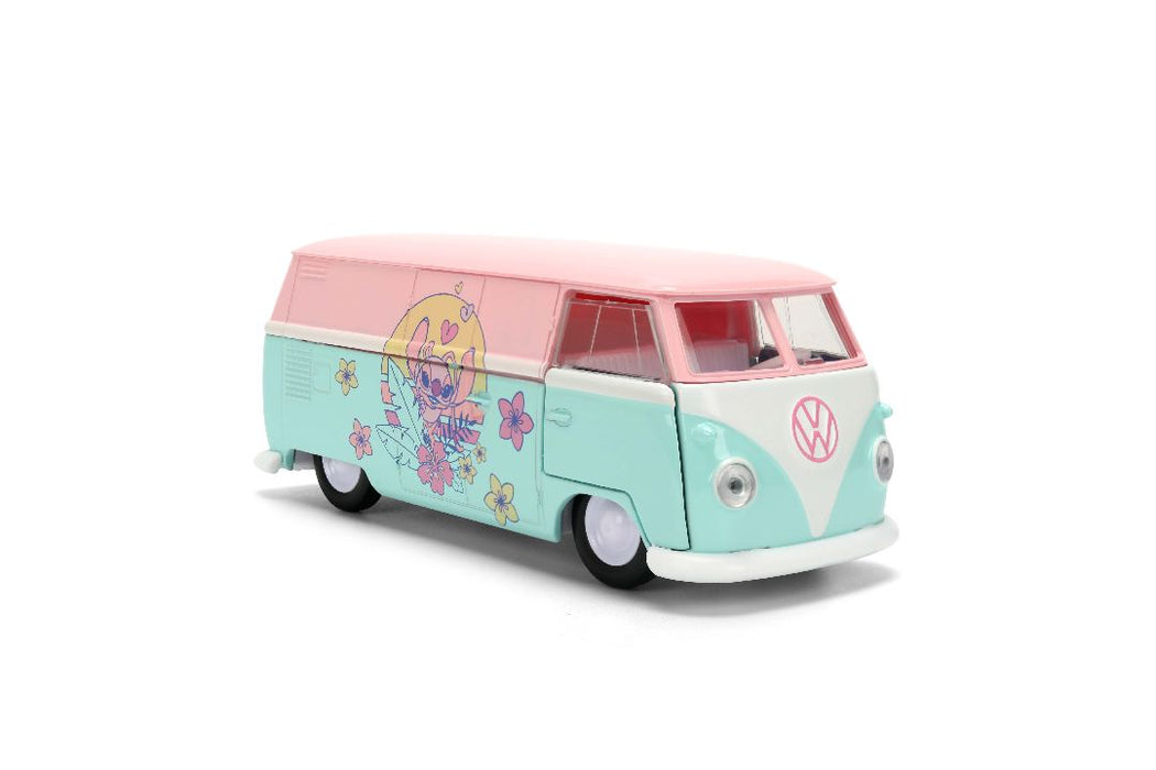 JAD36358 Jada 1/32 "Hollywood Rides" - STITCH - 1961 VW Bus (ANGEL THEME)