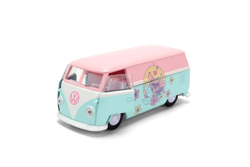 JAD36358 Jada 1/32 "Hollywood Rides" - STITCH - 1961 VW Bus (ANGEL THEME)