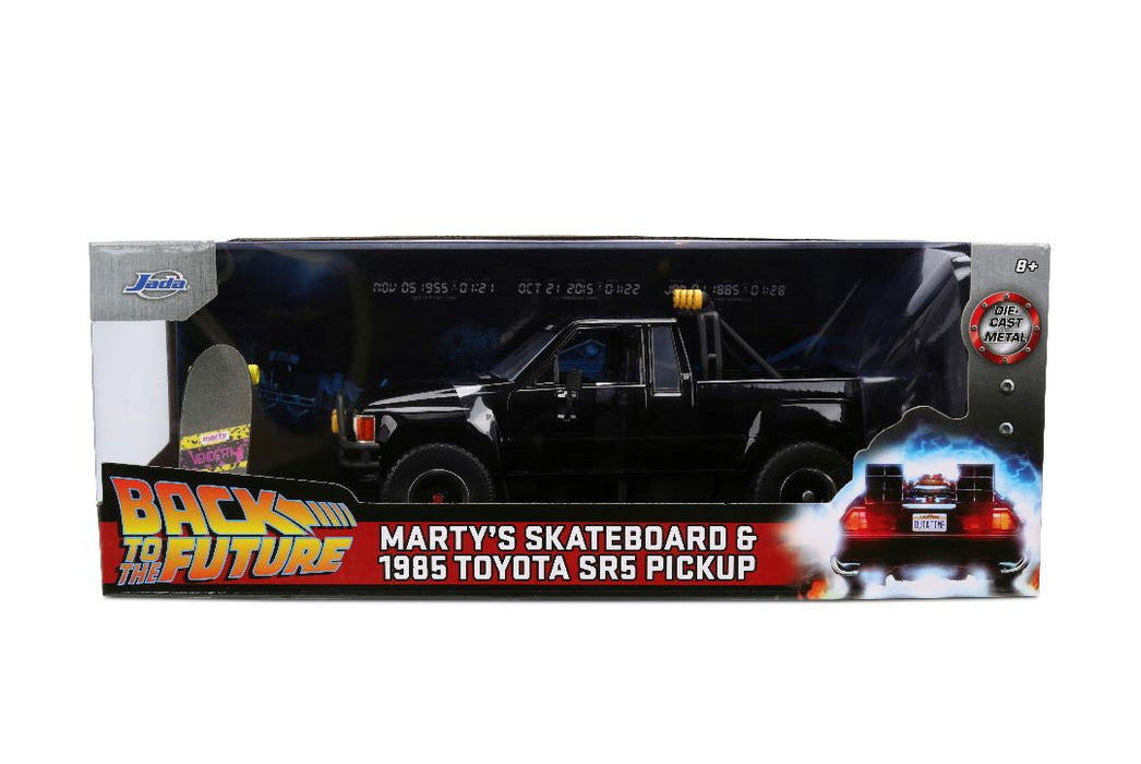 JAD36479 Jada 1:24 HWR - BTTF 1985 Toyota SR5 w/Marty's Skateboard