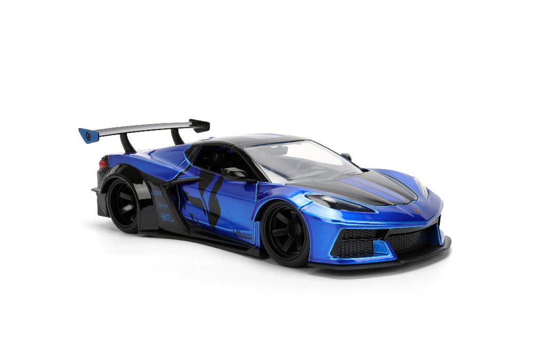 JAD36496 Jada 1/24 "Hyper-Spec" - 2023 Chevy Corvette C8 - Liberty Walk
