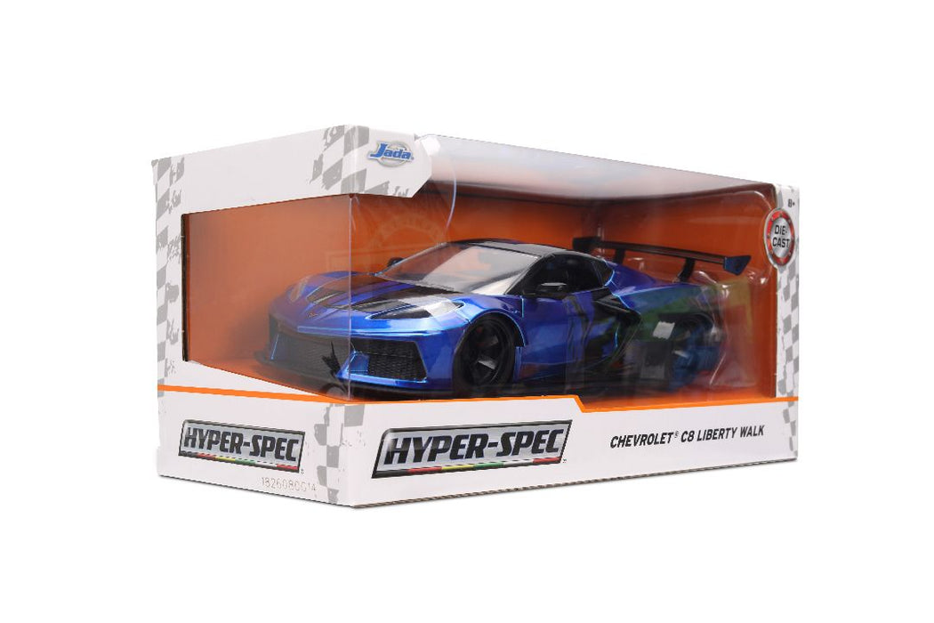 JAD36496 Jada 1/24 "Hyper-Spec" - 2023 Chevy Corvette C8 - Liberty Walk