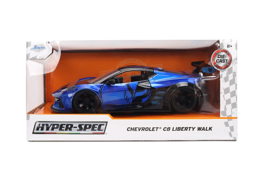 JAD36496 Jada 1/24 "Hyper-Spec" - 2023 Chevy Corvette C8 - Liberty Walk