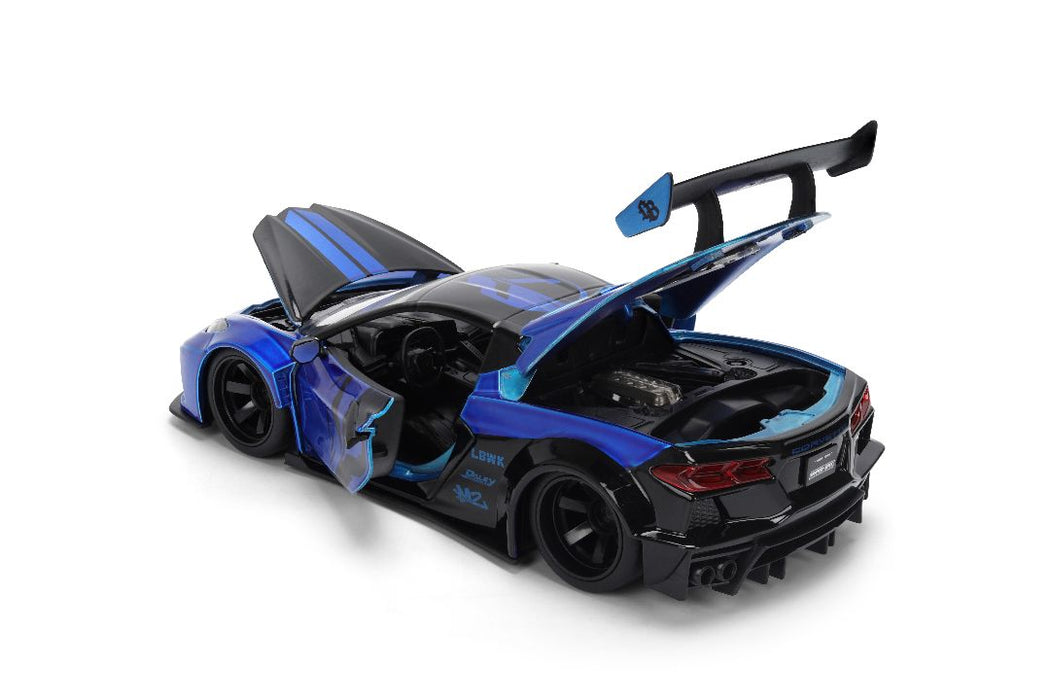 JAD36496 Jada 1/24 "Hyper-Spec" - 2023 Chevy Corvette C8 - Liberty Walk