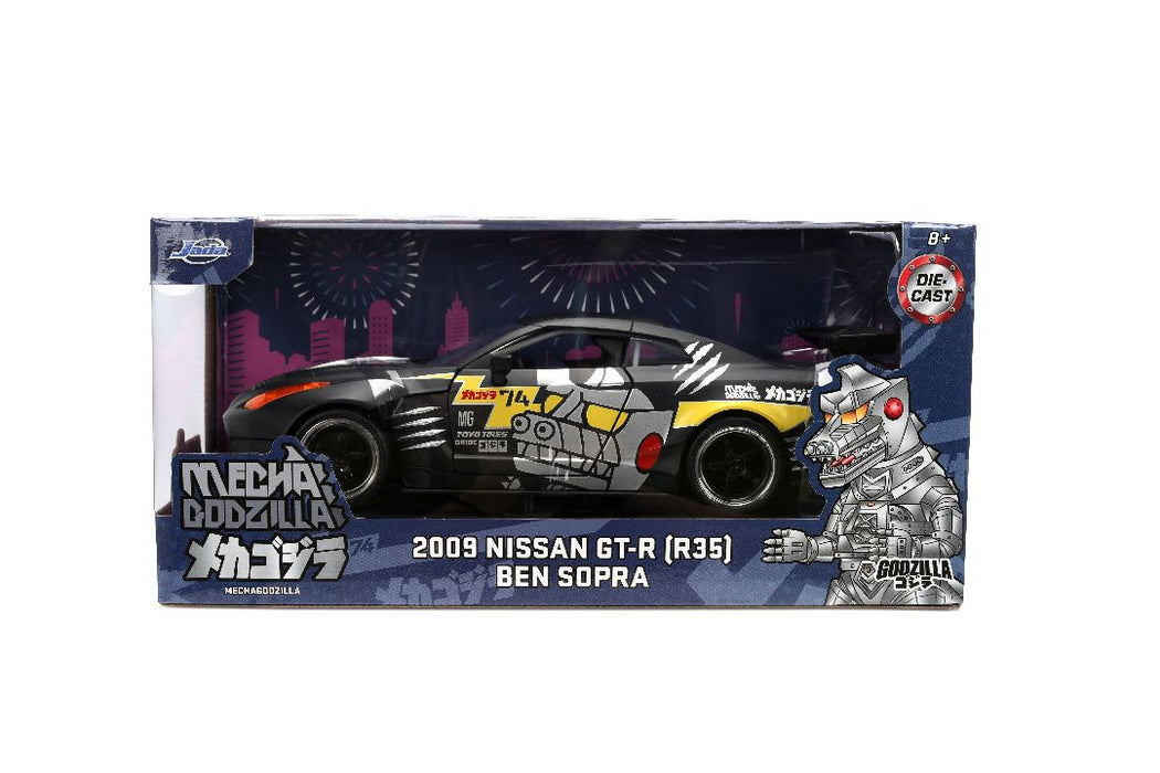 JAD36707 Jada 1/24 "Hollywood Rides" Godzilla, 2009 GT-R (R35) Ben Sopra