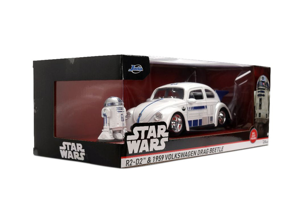 JAD36912 Jada 1/24 "Hollywood Rides" SW - 1959 Drag VW Beetle R2-D2