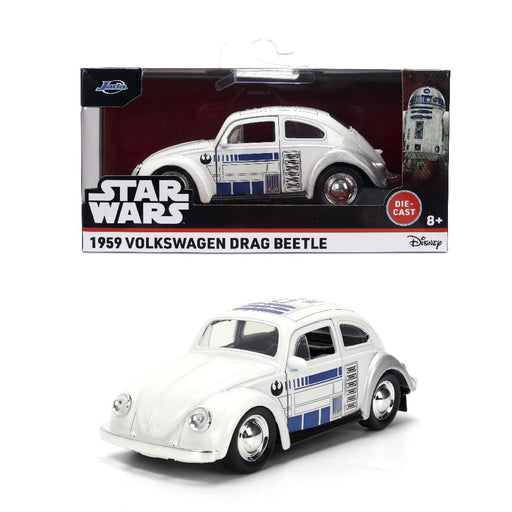 JAD36982 Jada 1/32 "Hollywood Rides" SW - 1959 Drag VW Beetle R2-D2