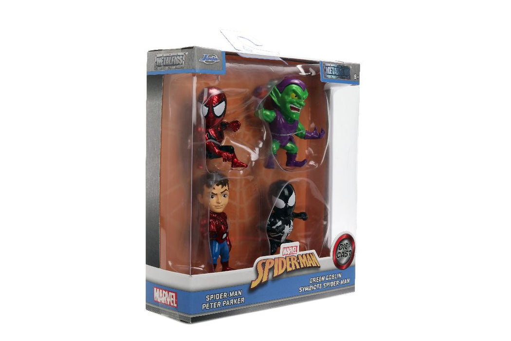 JAD37319 Jada 2.5" Metalfigs Spider Man 4-Pack
