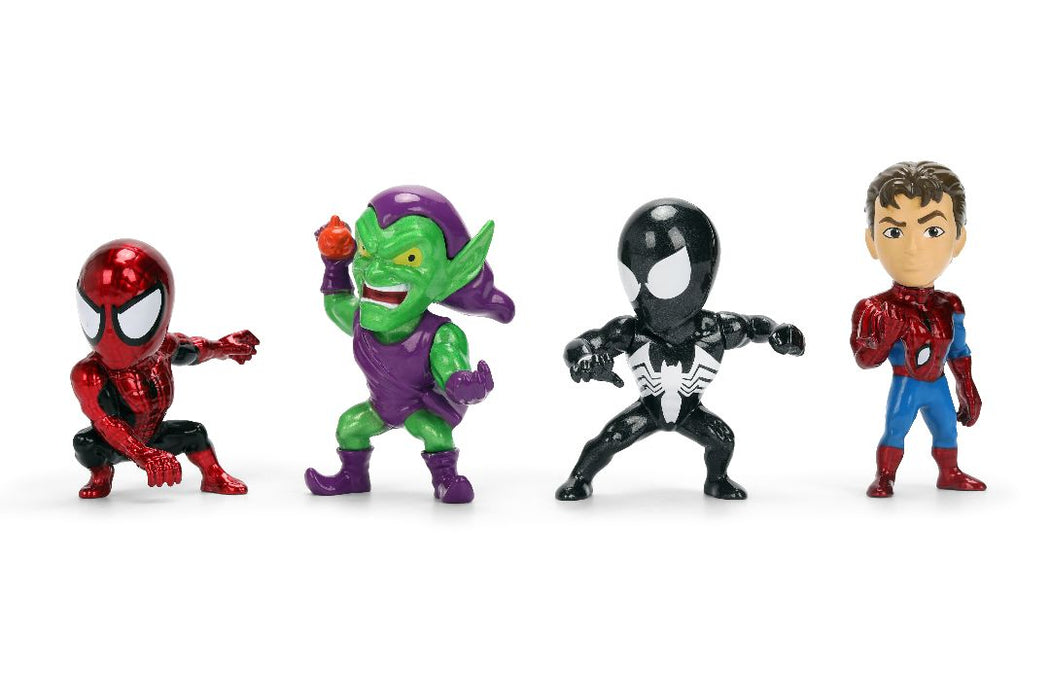 JAD37319 Jada 2.5" Metalfigs Spider Man 4-Pack